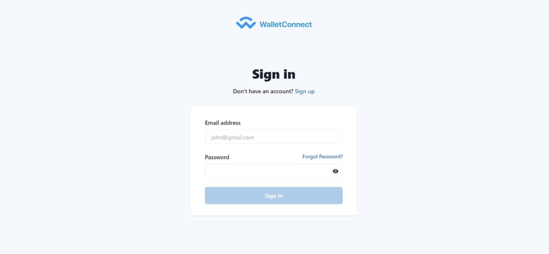 WalletConnect login